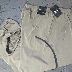 UNDER ARMOUR UNSTOPPABLE AIR PARACHUTE BROWN PANTS SIZE L WOMEN OVER SIZE $100